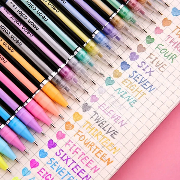 Sparkle Gel Pen Set with Fine Tip 48-Colors