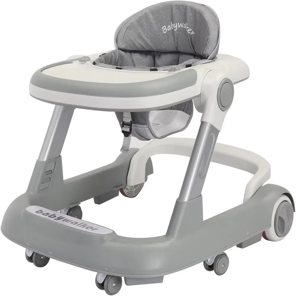 2-in-1 Baby Walker W/ Anti-Roll Design 6-18 Months