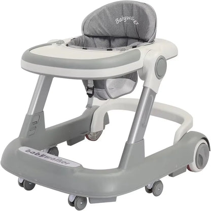 2-in-1 Baby Walker W/ Anti-Roll Design 6-18 Months