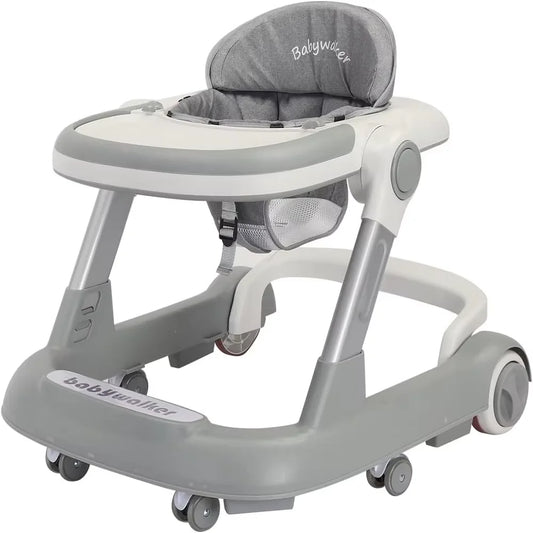 2-in-1 Baby Walker W/ Anti-Roll Design 6-18 Months