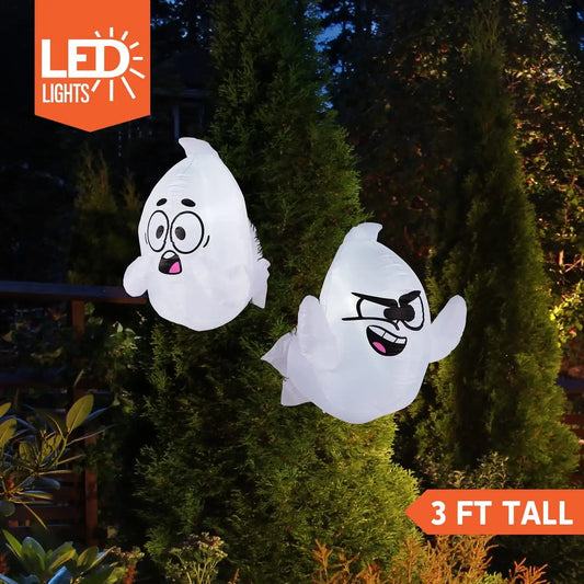 Joyfy 2 Pack Inflatable Window Ghost 2.6 FT