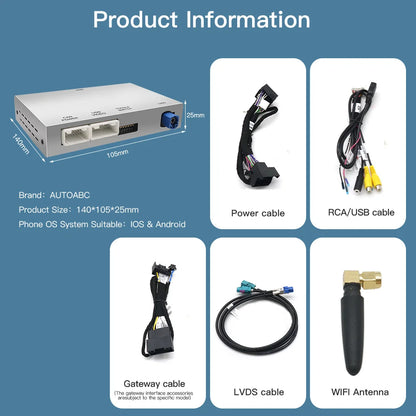 CarPlay Android Auto Interface Adapter For Audi A4 B8 A5 Q5 2009-2016