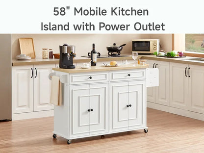 60" Mobile Kitchen Cabinet