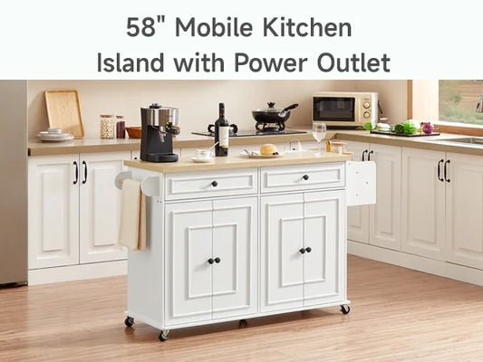 60" Mobile Kitchen Cabinet