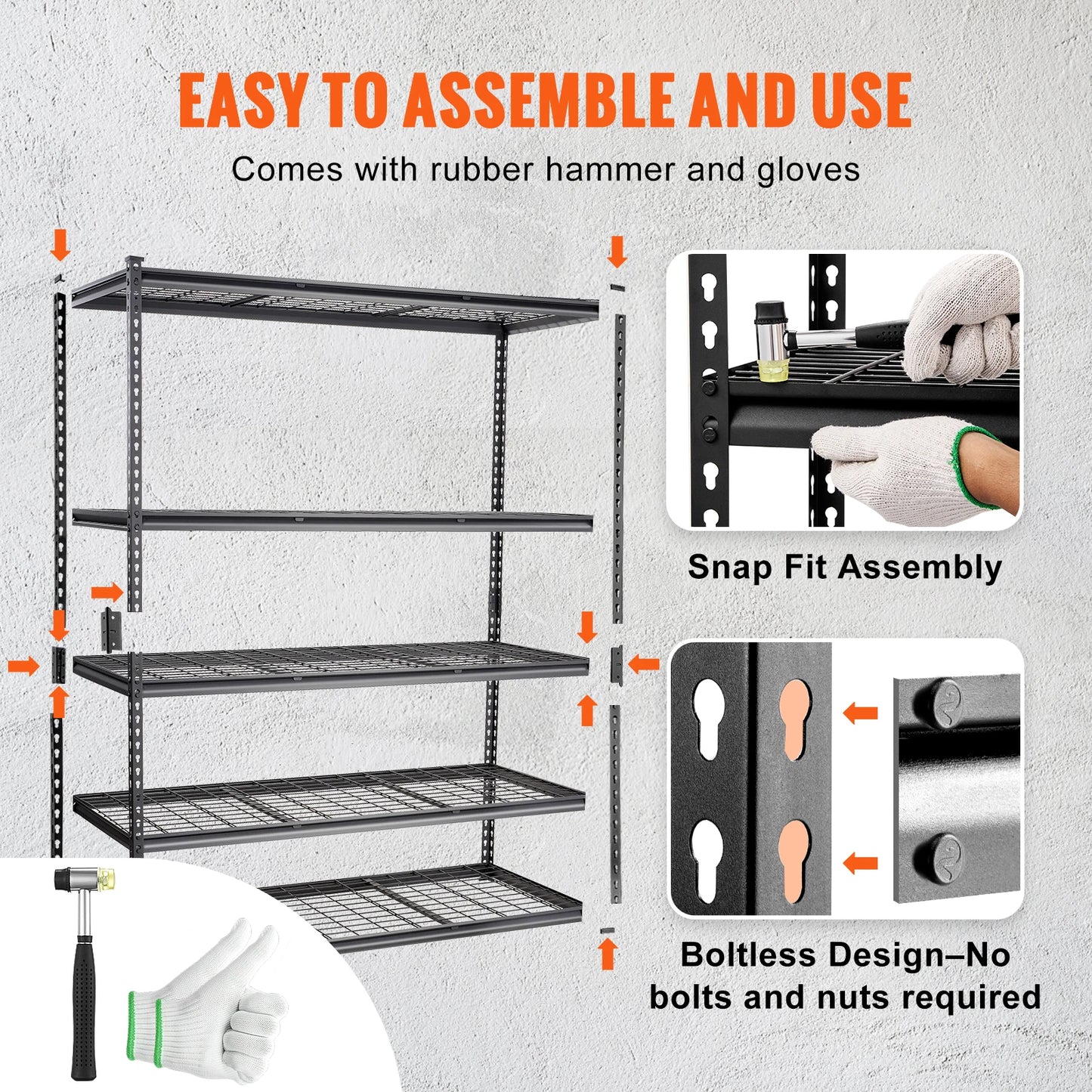 5-Tier Adjustable Storage Shelving Unit