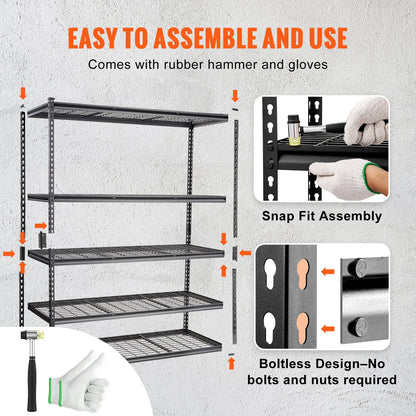 5-Tier Adjustable Storage Shelving Unit