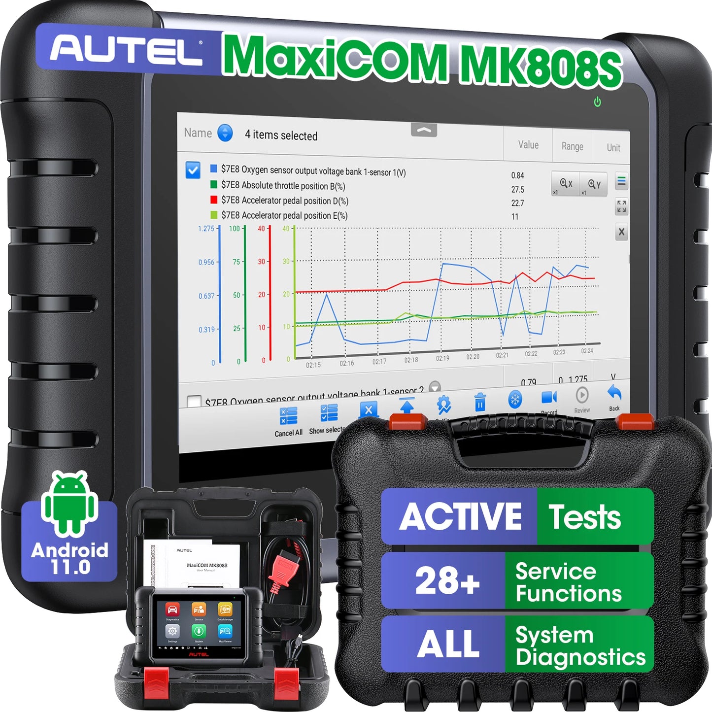 Autel MK808S Automotivo OBD2 Scanner