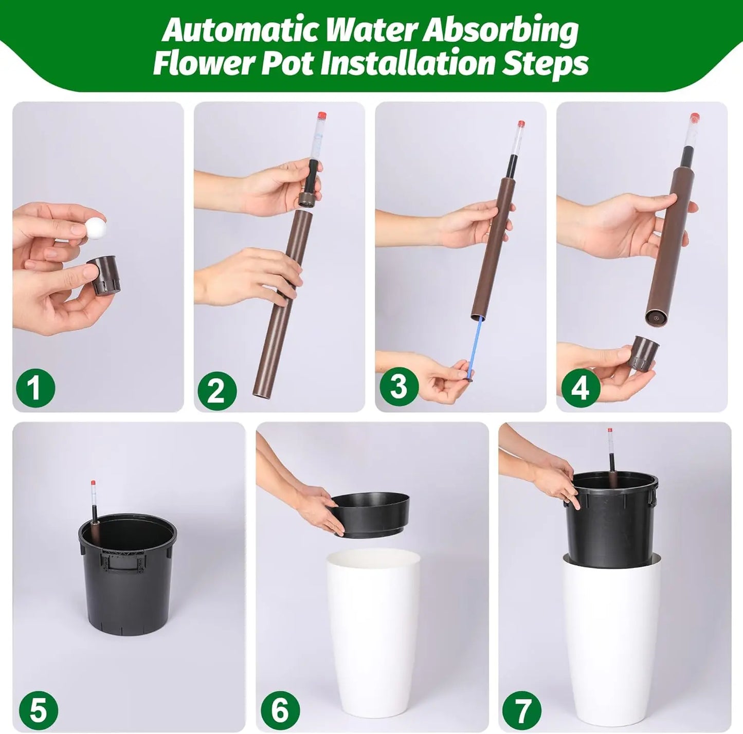 1-Pair Self-Watering Planters