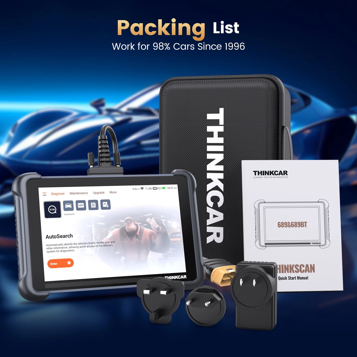 Lifetime Free Update THINKCAR THINKSCAN 689 OBD2 Scanner