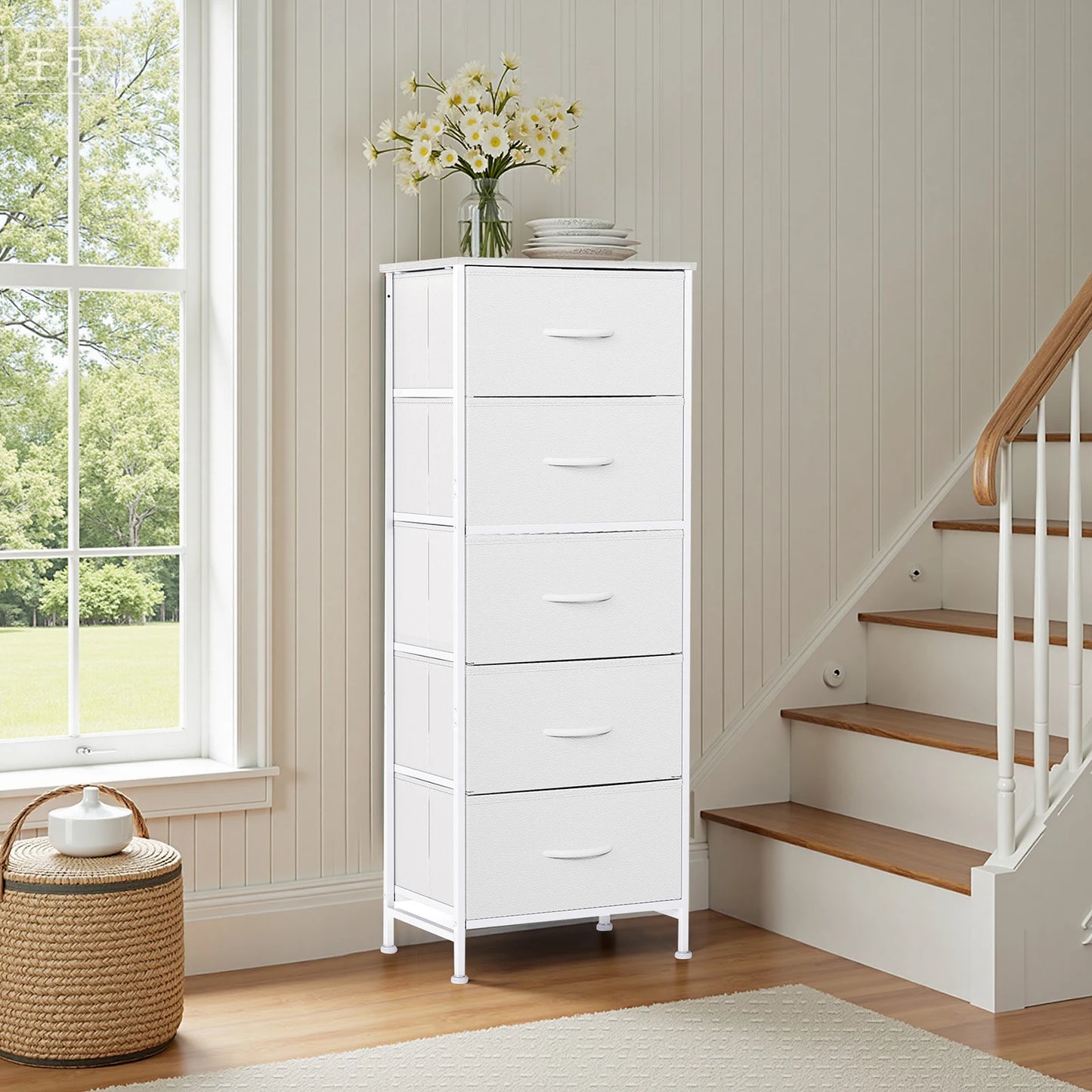 Tall Lightweight Fabric Dresser