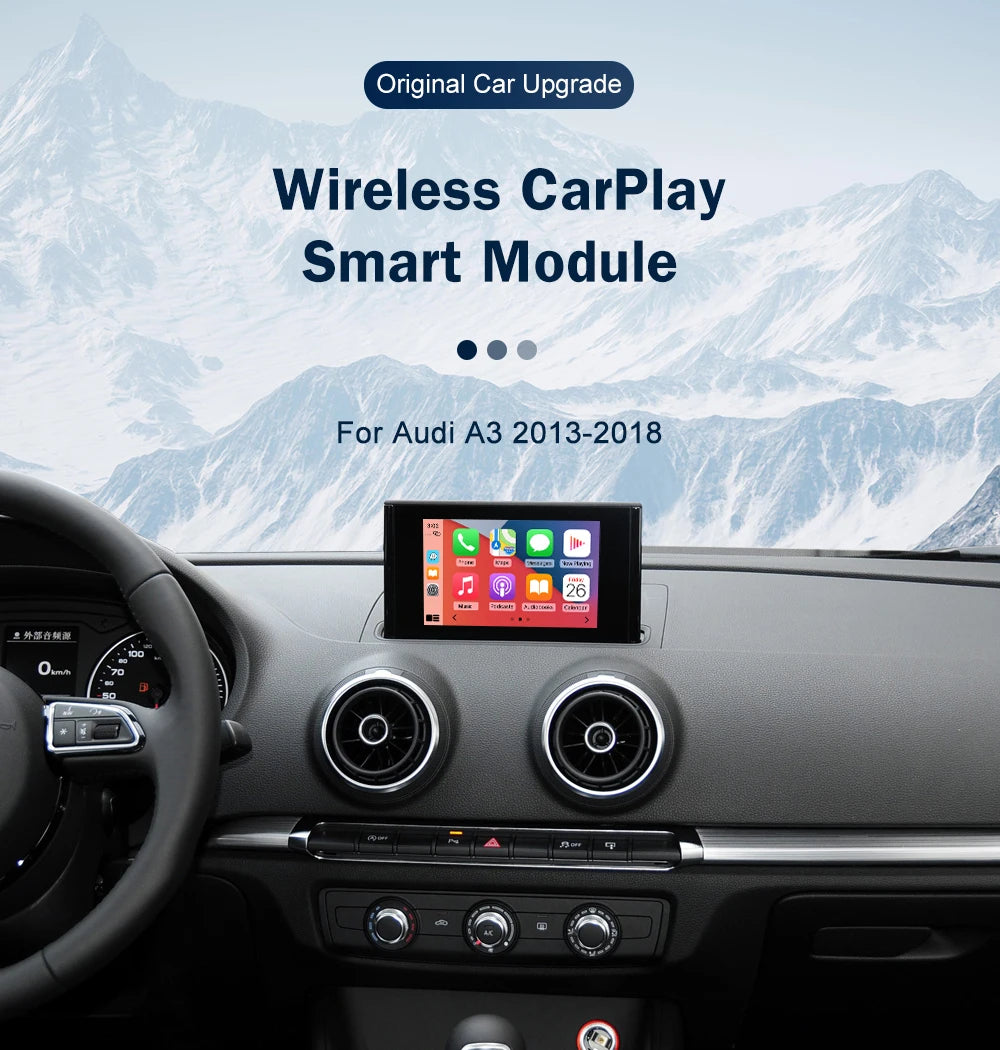 8” Wireless CarPlay Android Auto Interface for Audi A3 2013-2018