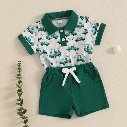 2Pc Green Golfing Set 6m-3T