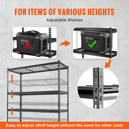 5-Tier Adjustable Storage Shelving Unit
