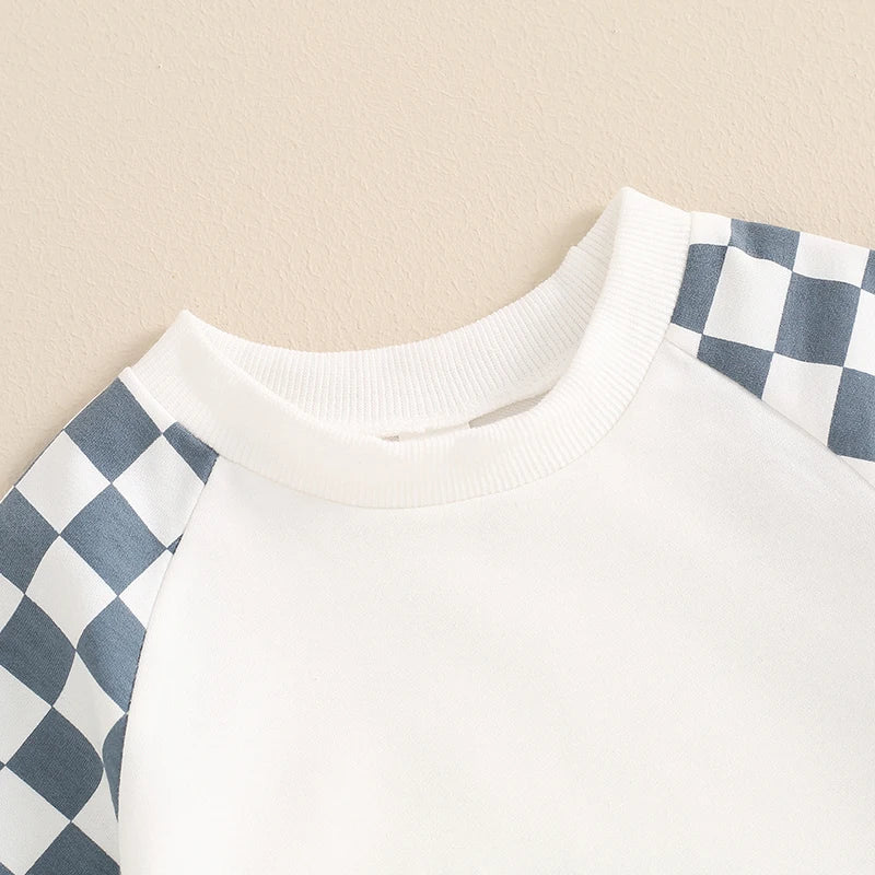 2Pc Half Checkered Outfit 12M-4T