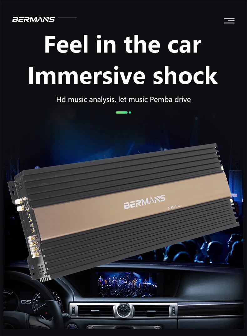 Competition grade 6500W mono car audio amplifier