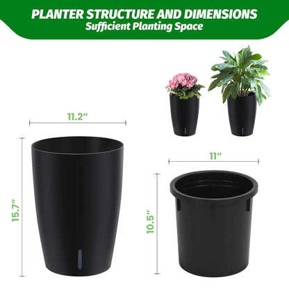 1-Pair Self-Watering Planters