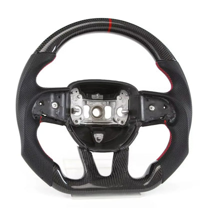 Carbon Fiber Steering Wheel For Dodge Challenger Charger SRT HELLCAT 2015‑2022