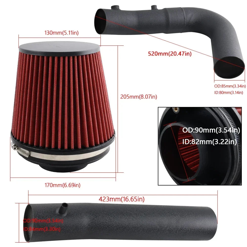 Cold Air Intake Pipe W/ Filter Kit For 2011-2023 Dodge/Chrysler 3.6 V6