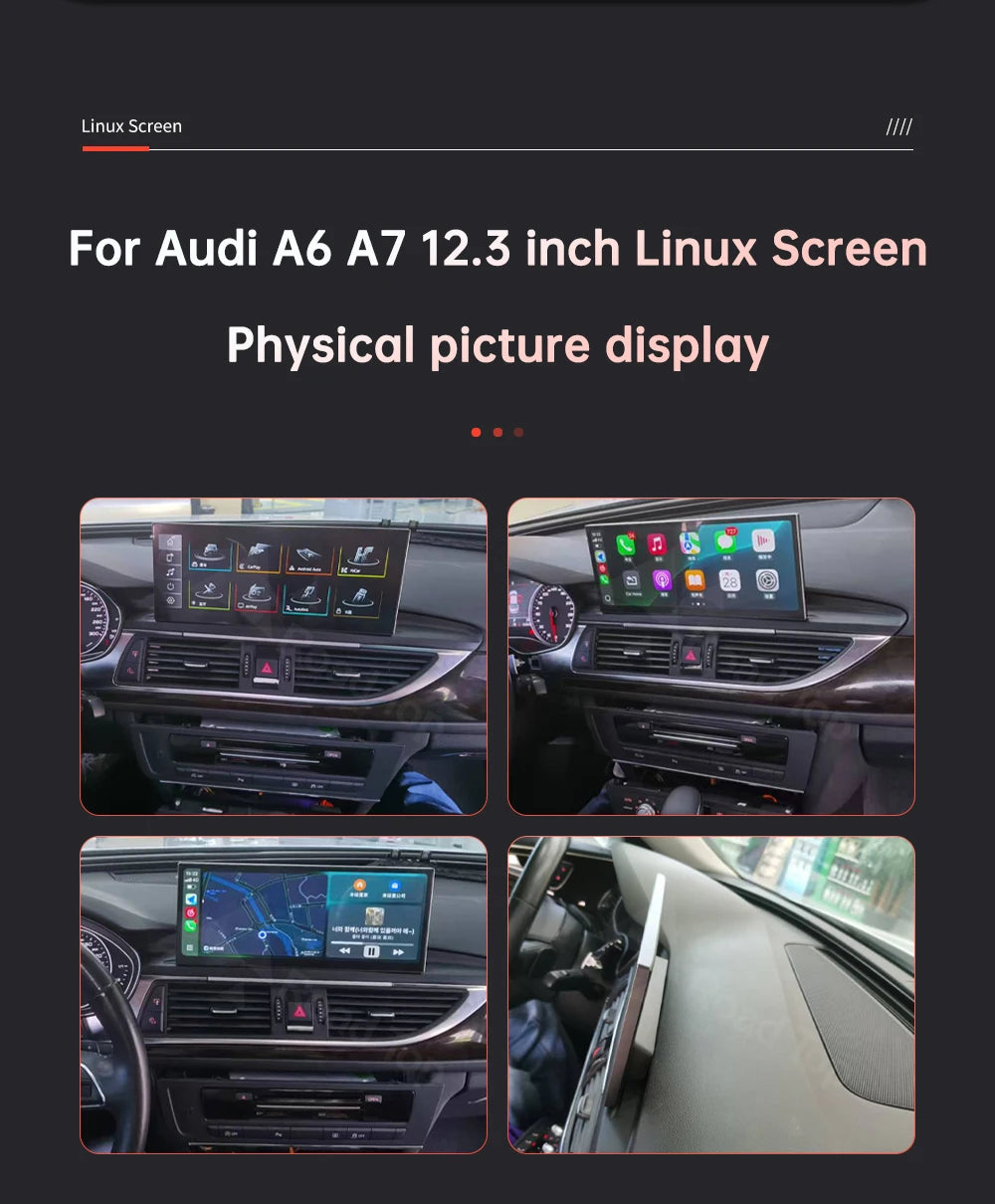 12.3'' Linux Multimedia Display For Audi A6 A7 2011-2018