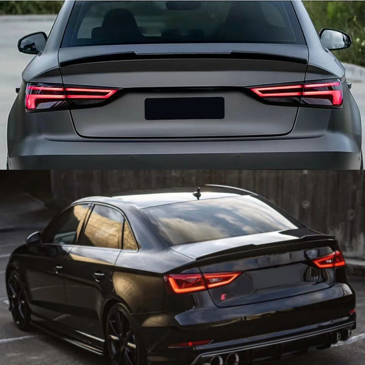 Saloon Sline Spoiler For Audi A3 S3 2013-2020