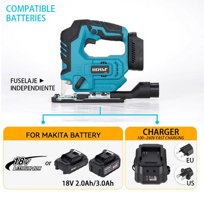 18V Brushless Jigsaw For Makita 18V Battery
