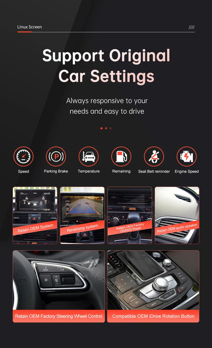 12.3'' Linux Multimedia Display For Audi A6 A7 2011-2018