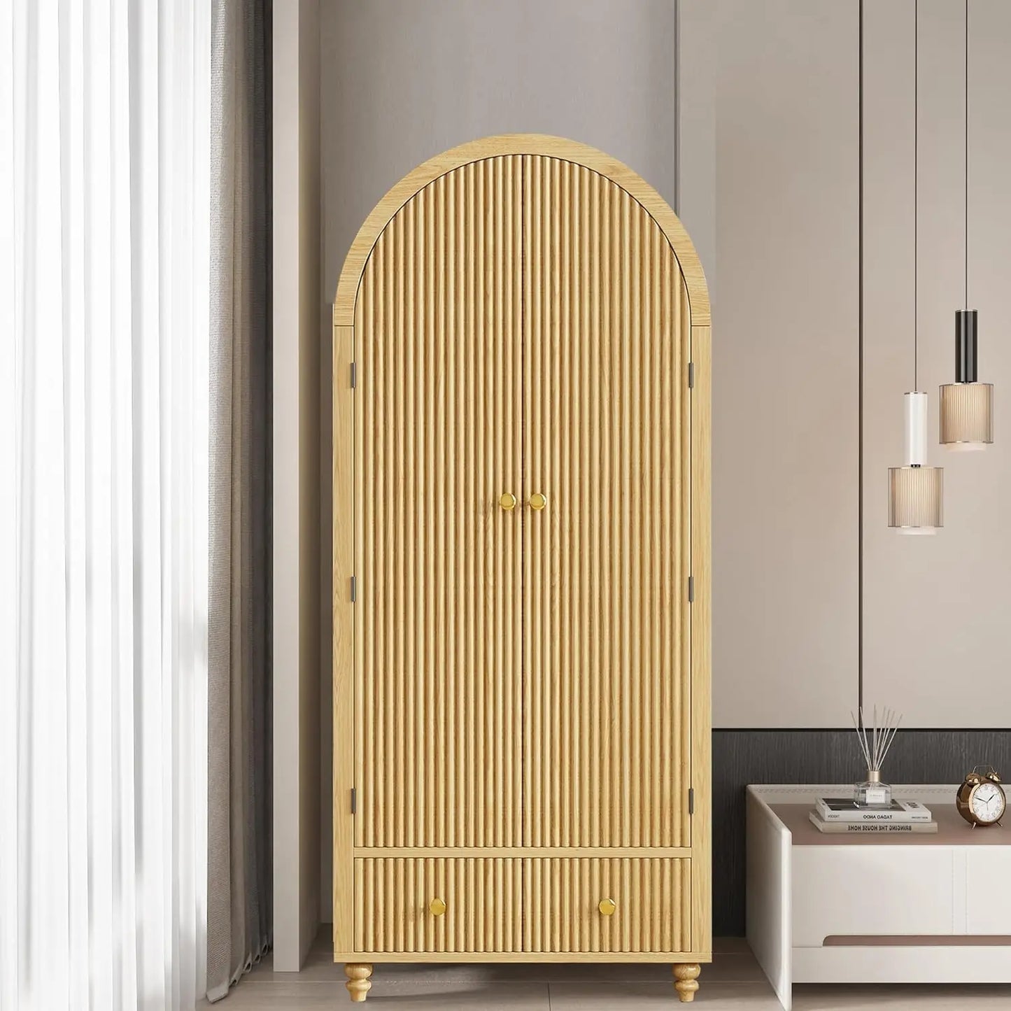 Arched Wooden Closet