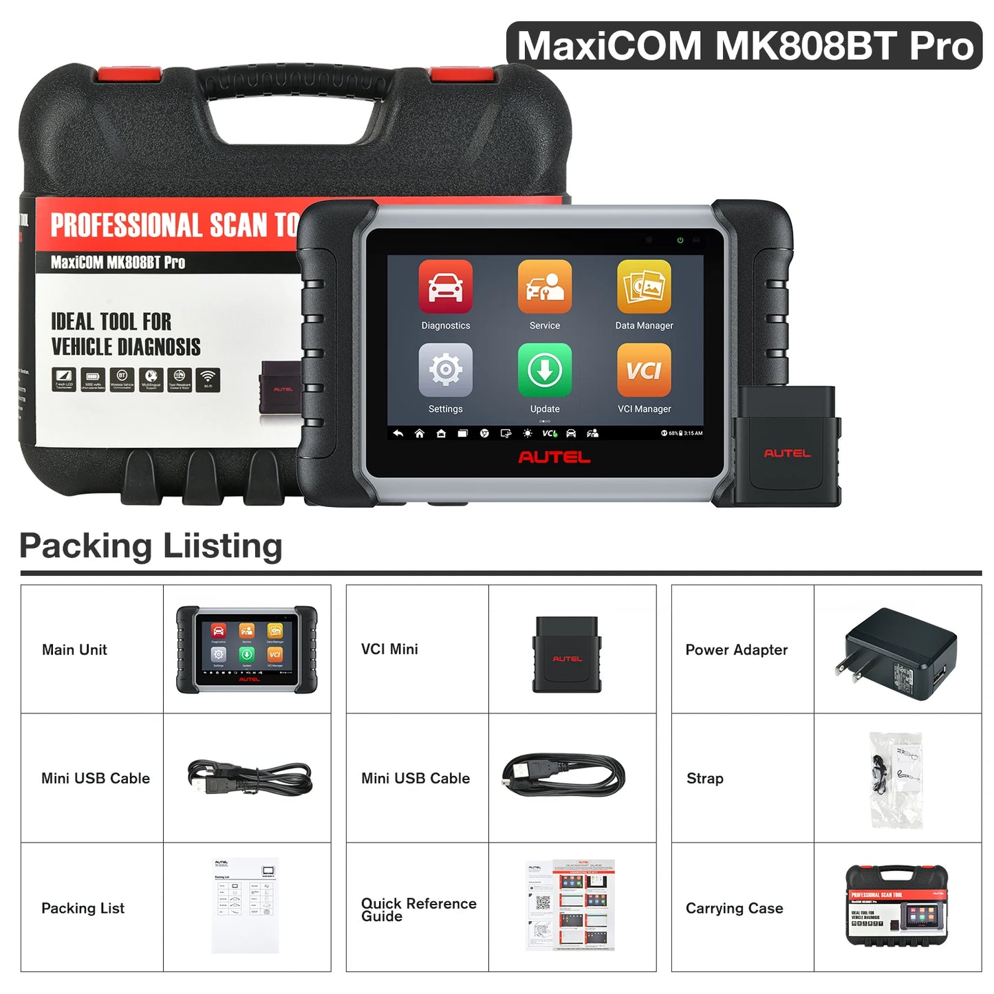 Autel MaxiCOM MK808BT Pro OBD2 Scanner
