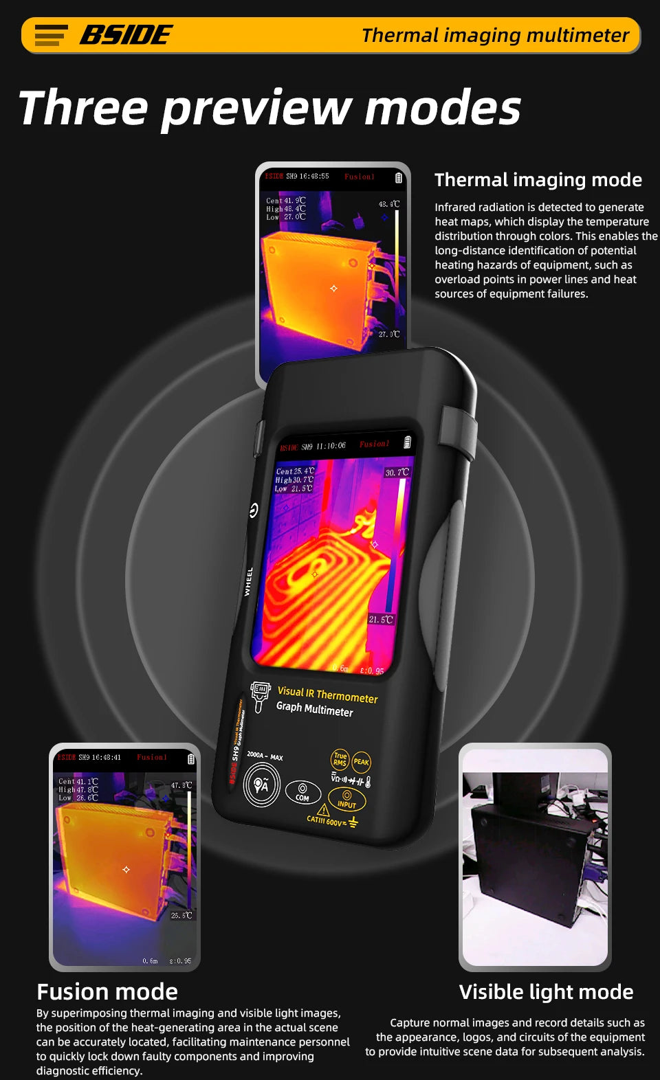 Industrial Thermal Camera 3.98Inch PCB Thermal Imager