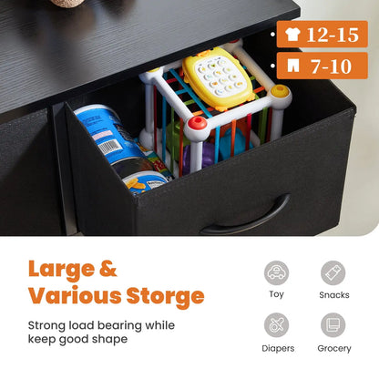 Multi-Use Fabric 9-Drawer Organizer Stand