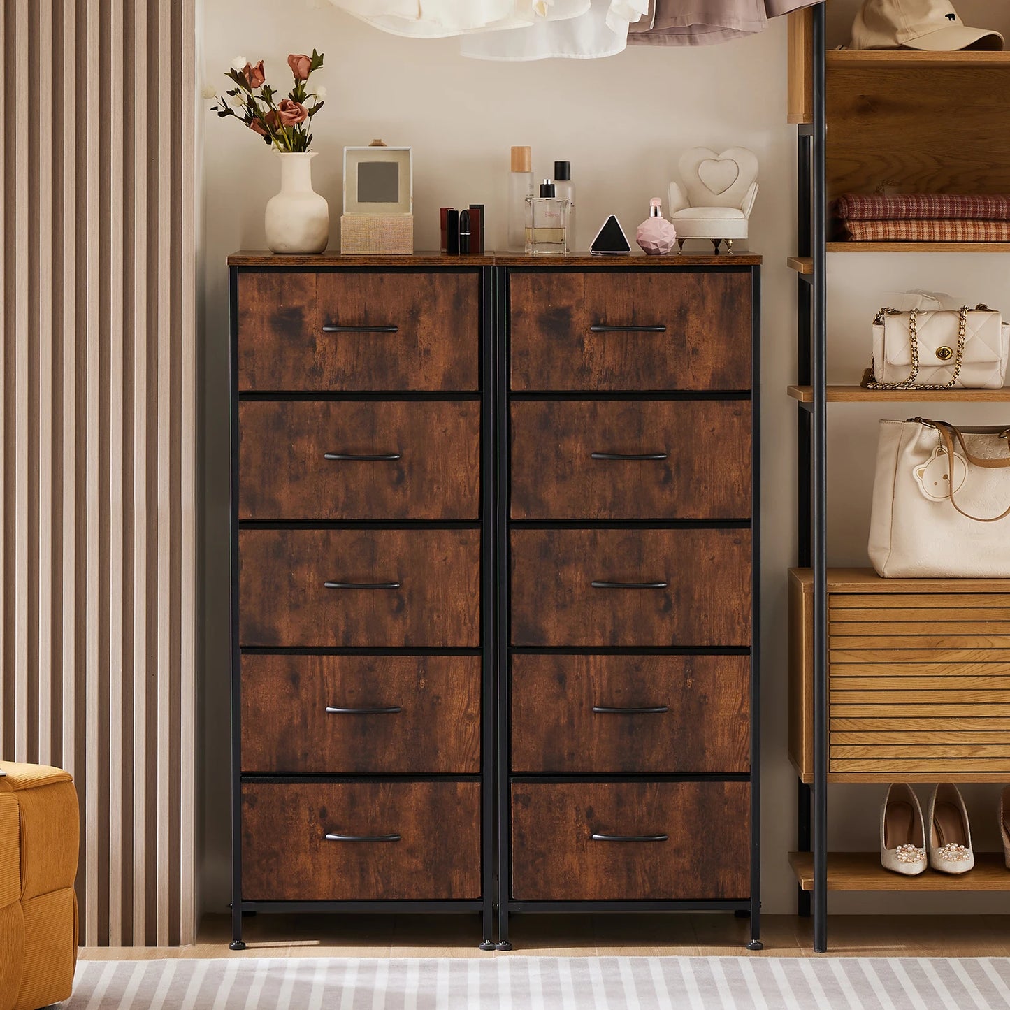 Tall Lightweight Fabric Dresser