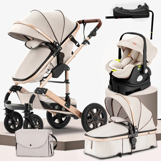 3 in 1 Baby Stroller, Carriage with Isofix Base