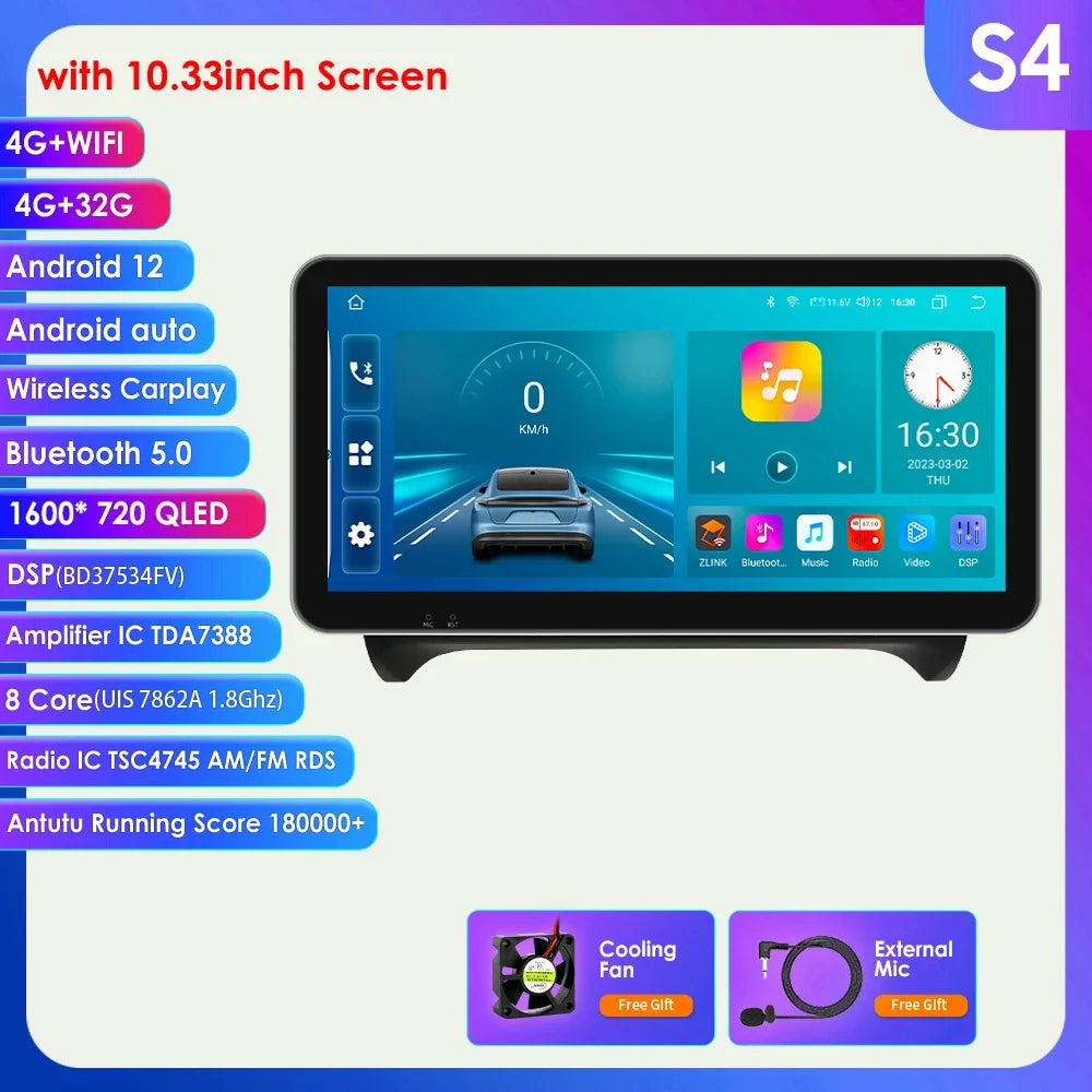 CarPlay Android Auto radio For Audi TT MK2 8J 2006-2014