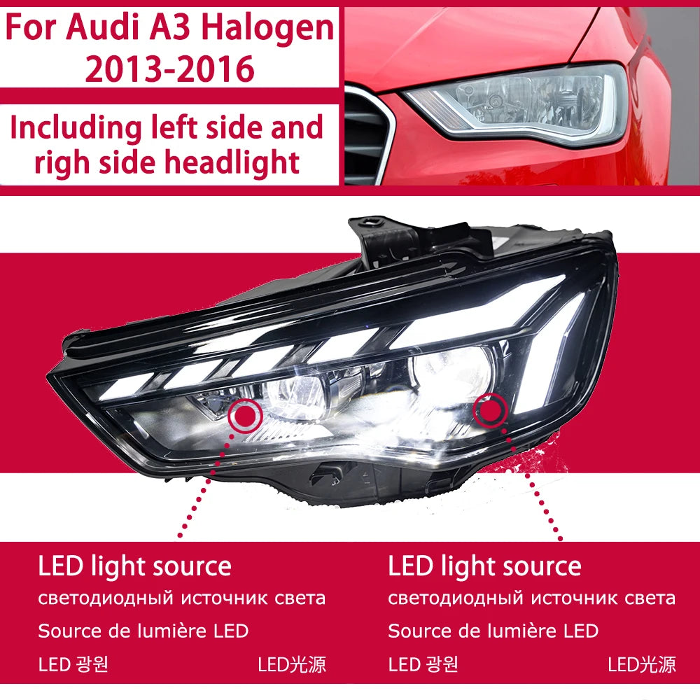 Xenon Headlights For Audi A3 2013-2016