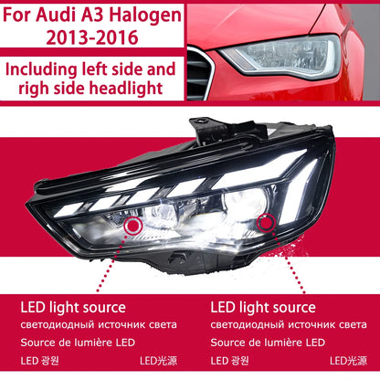 Xenon Headlights For Audi A3 2013-2016