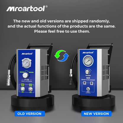 MR CARTOOL F118 Car Brake Oil Filling Changer Extractor DC 12V Dual Pressure Mode Brake Bleeder Fluid Pump Kit Oil Changer Kit