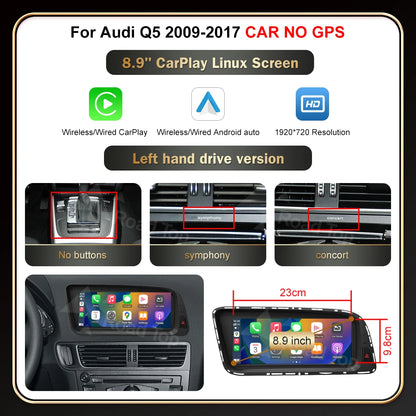 12.3' Wireless CarPlay For Audi A4 2009-20012