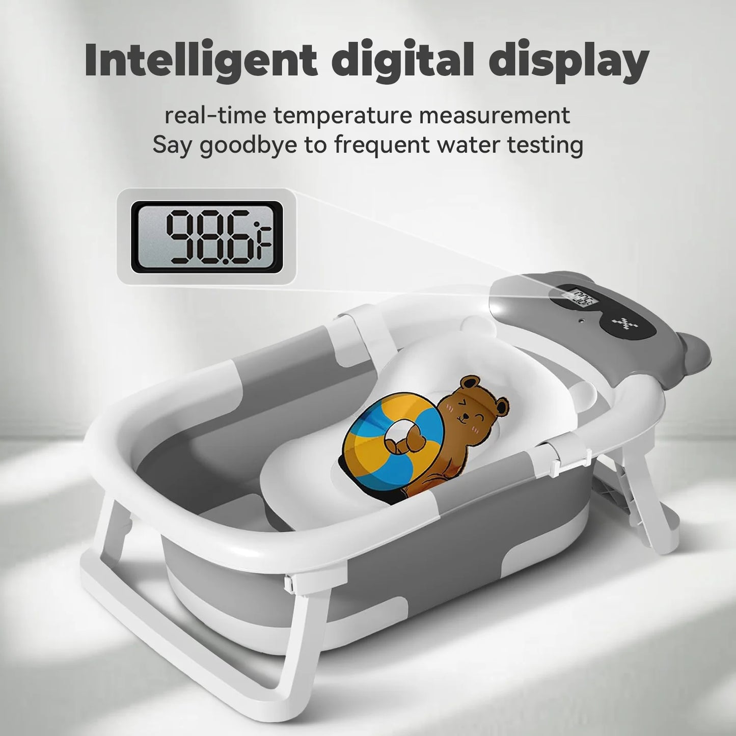 Cushioned Bathing Tub W/ Temp Sensor