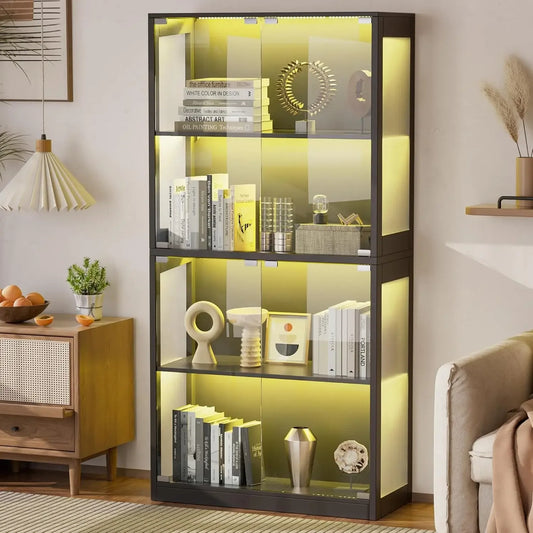 4 Tier 65" Display Cabinet W/ Lights