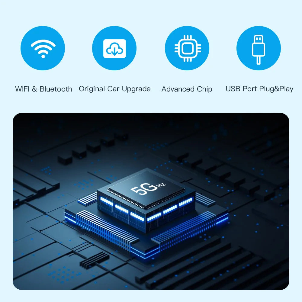 Wireless CarPlay Android Auto Interface Adapter for Audi A4 B8 A5 Q5 2009-2015