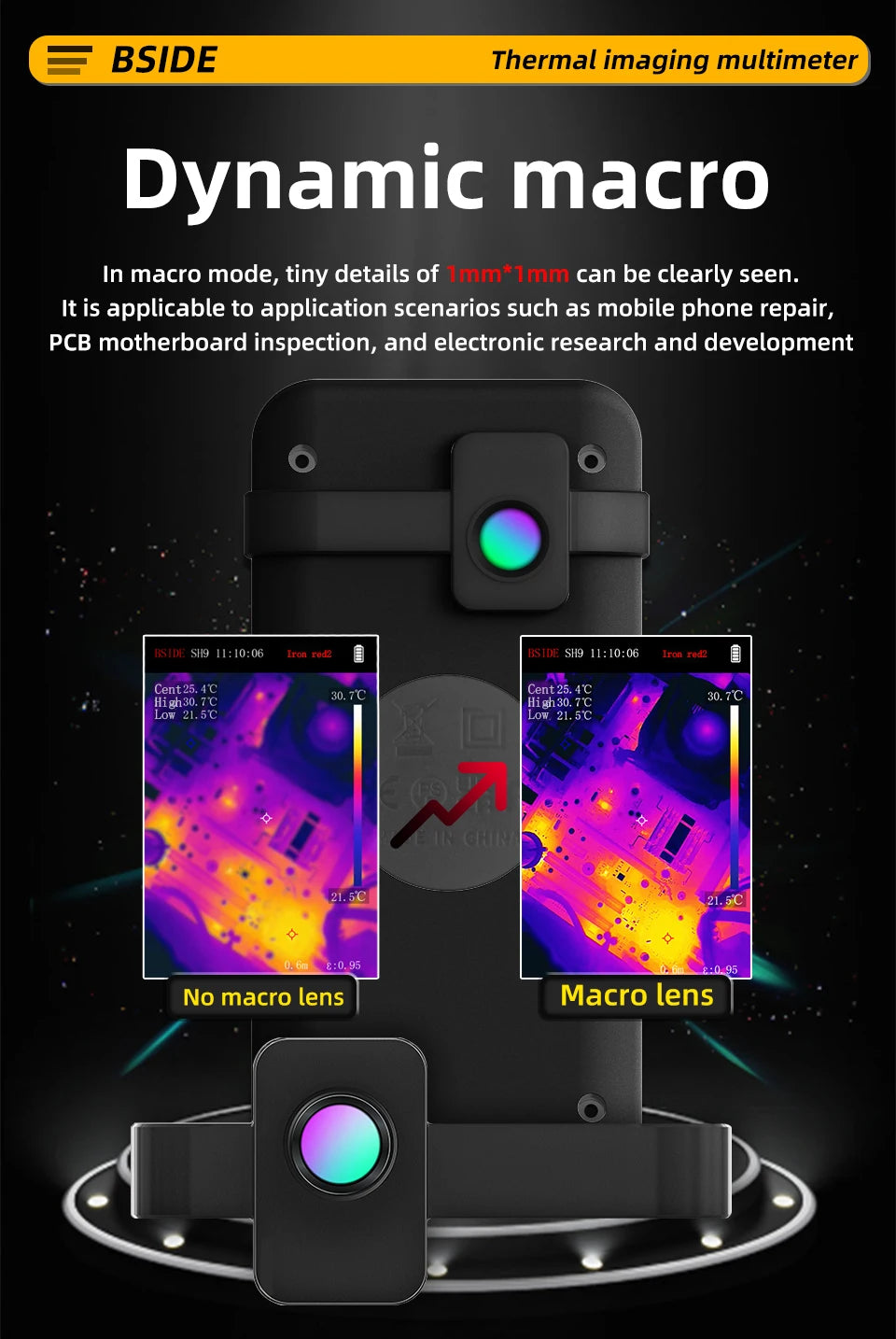 Industrial Thermal Camera 3.98Inch PCB Thermal Imager
