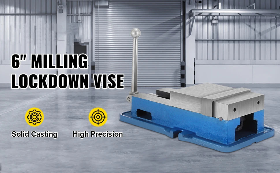 6 inch Lock Vise for Precision, Milling Vice with 6 Inch Jaw for Drill Press