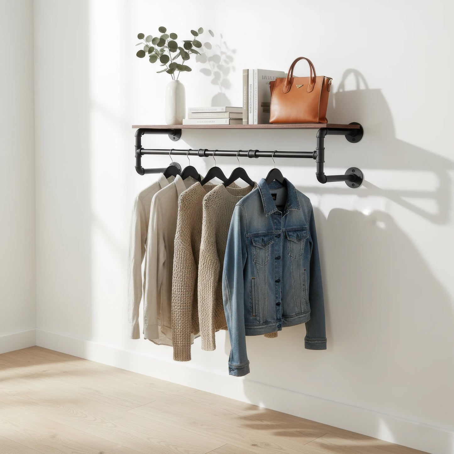 39” Clothes Rack with Top Shelf