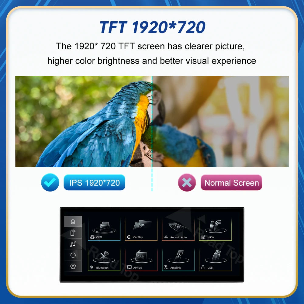 12.3inch Multimedia Player Carplay Display For Audi 2012-2018