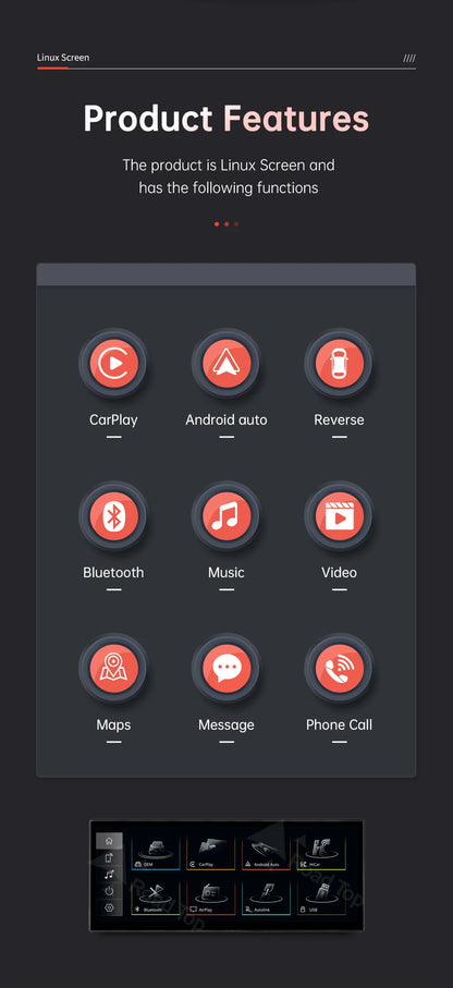 12.3'' Linux Multimedia Display For Audi A6 A7 2011-2018
