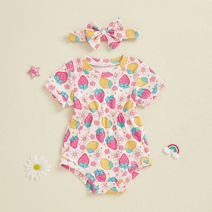 1Pc Fruit/Flower Onesie 3m-18m