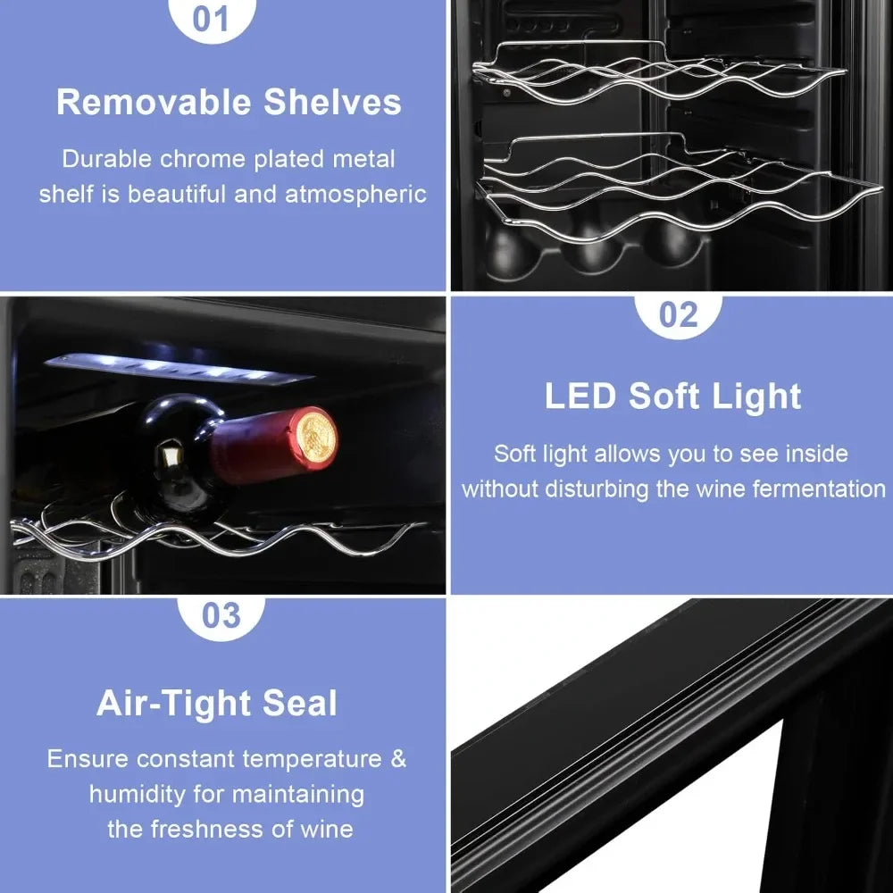 18 Bottle Wine Chiller with Digital Temp Control
