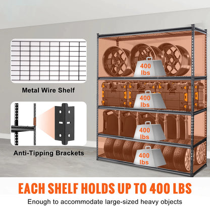 5-Tier Adjustable Storage Shelving Unit