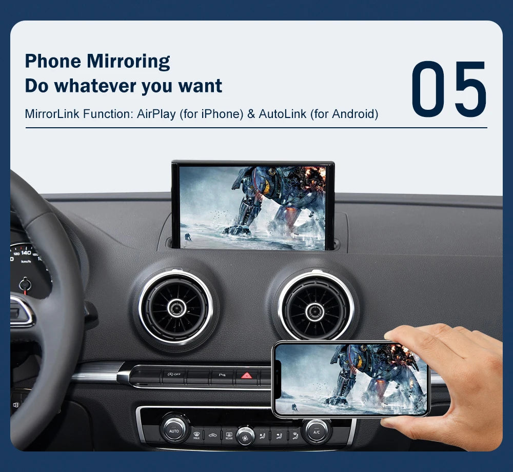 8” Wireless CarPlay Android Auto Interface for Audi A3 2013-2018