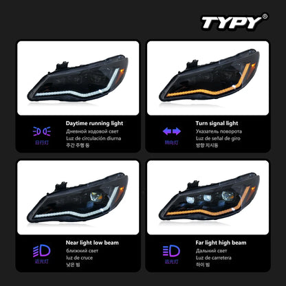 LED Projector Headlights For Honda Civic 8th FD2 2012-2015